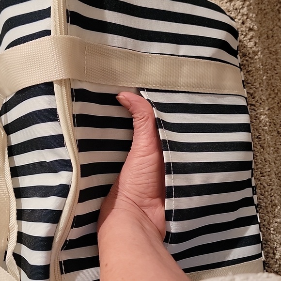 DSW cooler bag, black & white striped NWOT - Picture 2 of 3